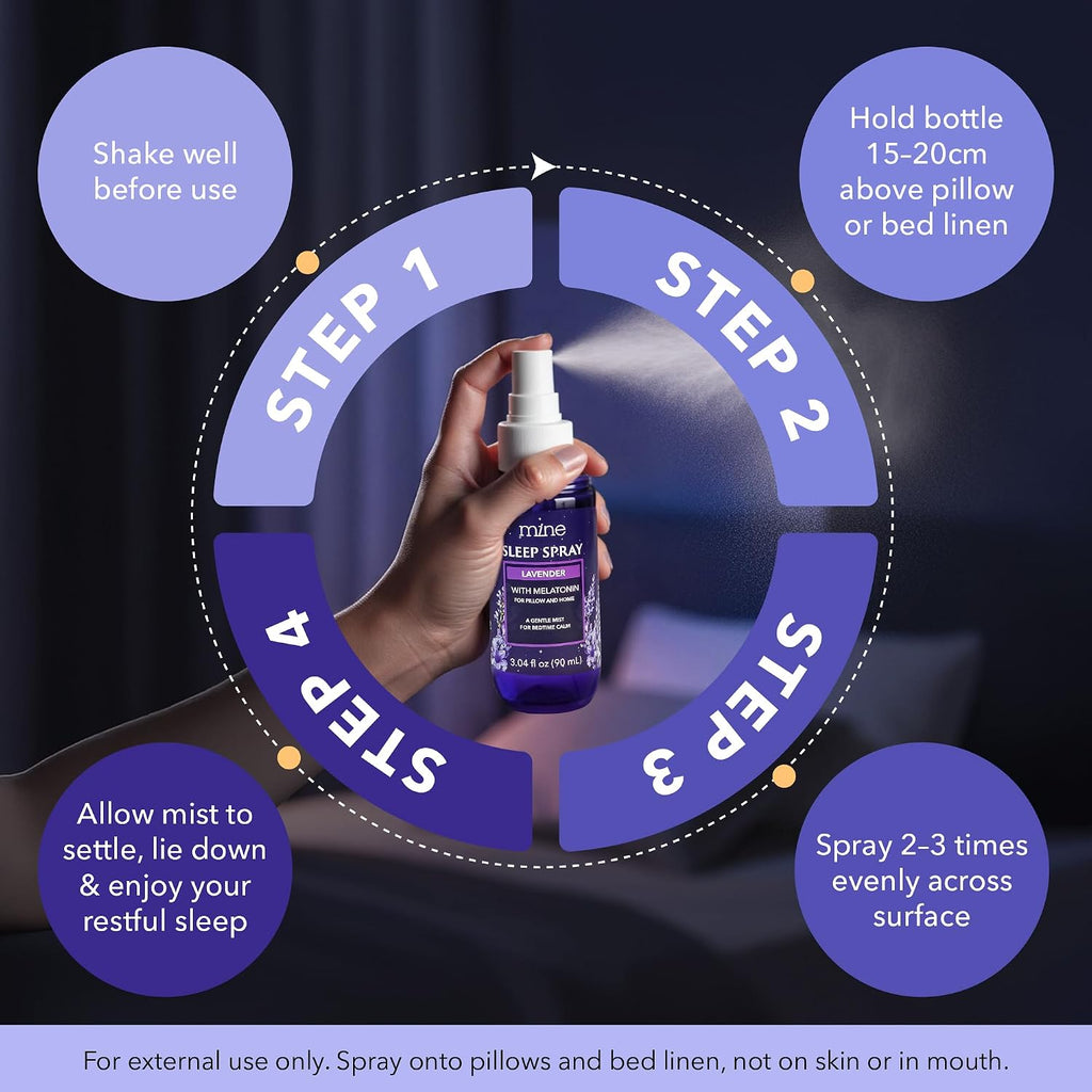 Lavender Sleep Spray with Melatonin - Natural Pillow Mist for Deep Sleep