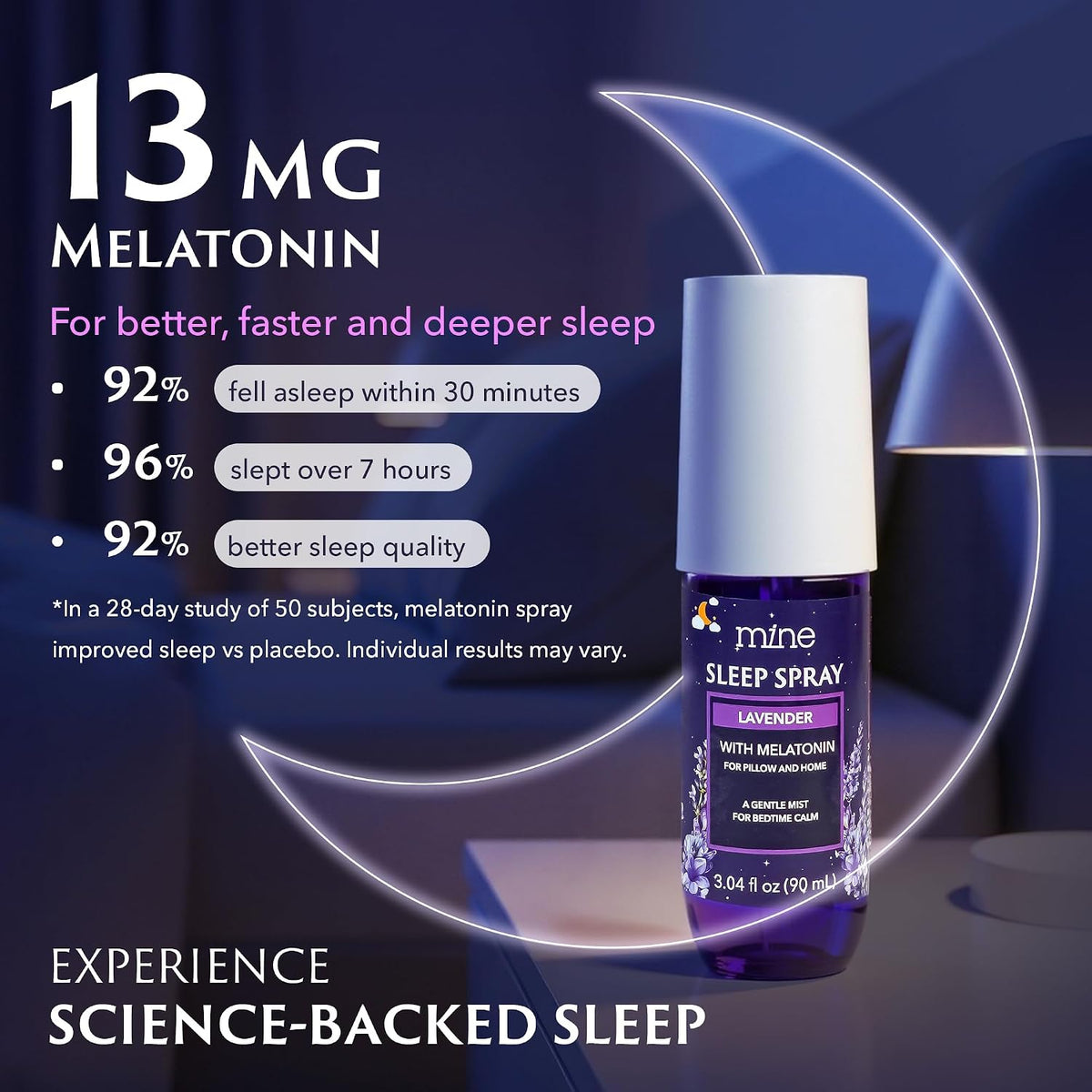 Lavender Sleep Spray with Melatonin - Natural Pillow Mist for Deep Sleep